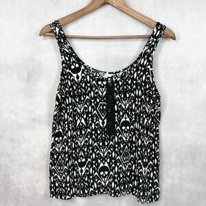 Volcom‎ Womens Skullikat Tank Small No Bones About It Aztec Skull Festival Punk